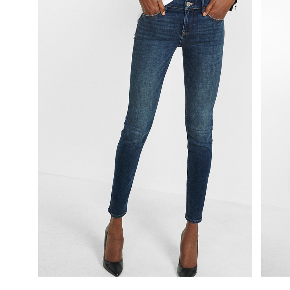 Express preformance skinny mid rise jeans